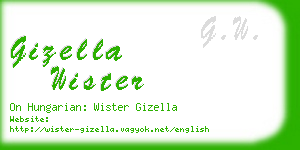 gizella wister business card